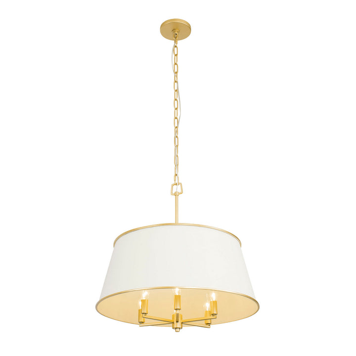 Varaluz Coco 364P06MWFG Chandelier Light - Matte White/French Gold