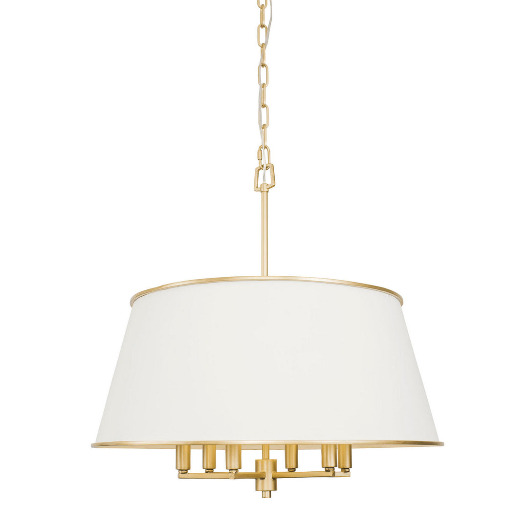 Varaluz Coco 364P06MWFG Chandelier Light - Matte White/French Gold