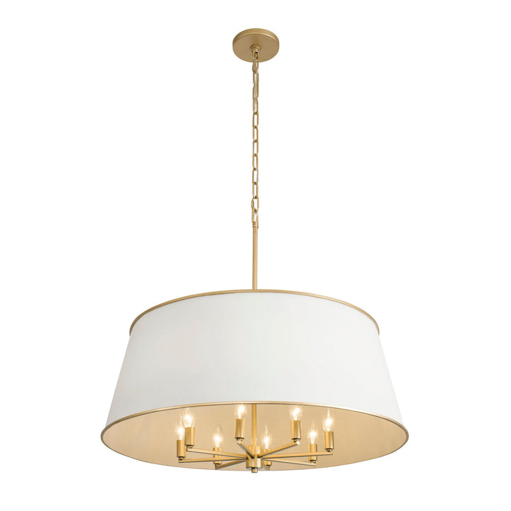 Varaluz Coco 364P08MWFG Chandelier Light - Matte White/French Gold