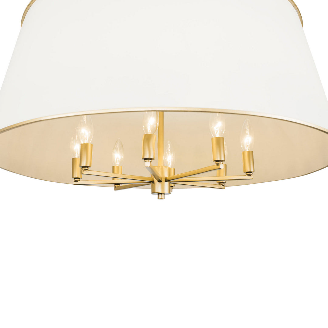 Varaluz Coco 364P08MWFG Chandelier Light - Matte White/French Gold