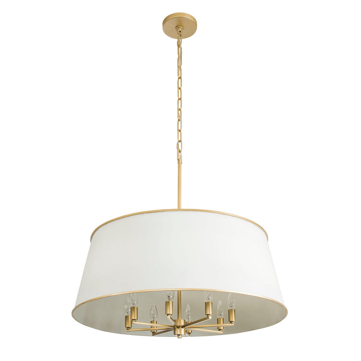 Varaluz Coco 364P08MWFG Chandelier Light - Matte White/French Gold