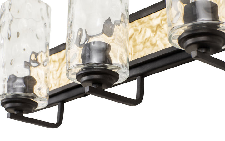 Varaluz Hammer Time 371B03CBFG Bath Vanity Light 25 in. wide - Carbon/French Gold