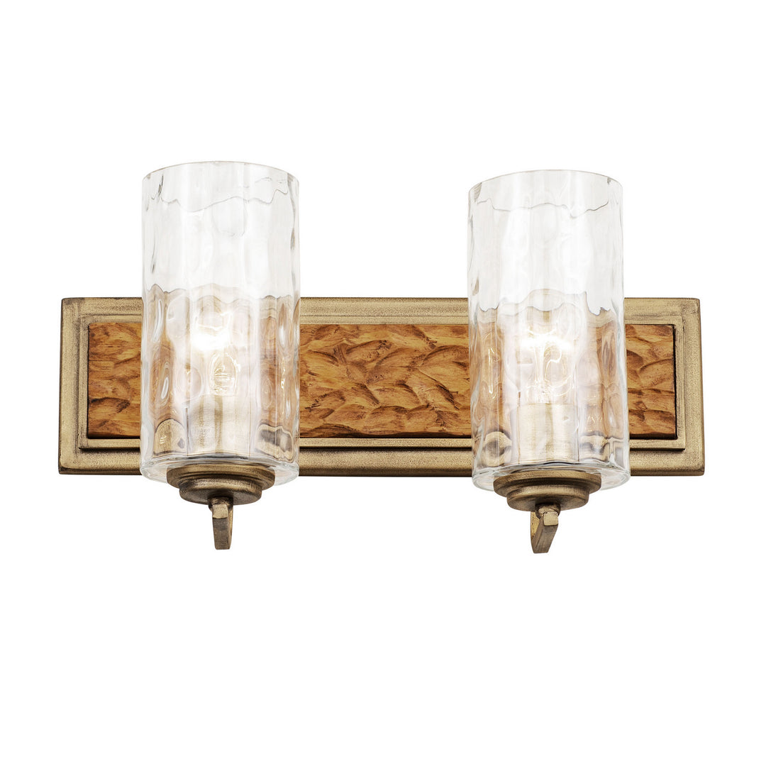 Varaluz Hammer Time 371B02HGC Bath Vanity Light 17 in. wide - Havana Gold/Cinnamon