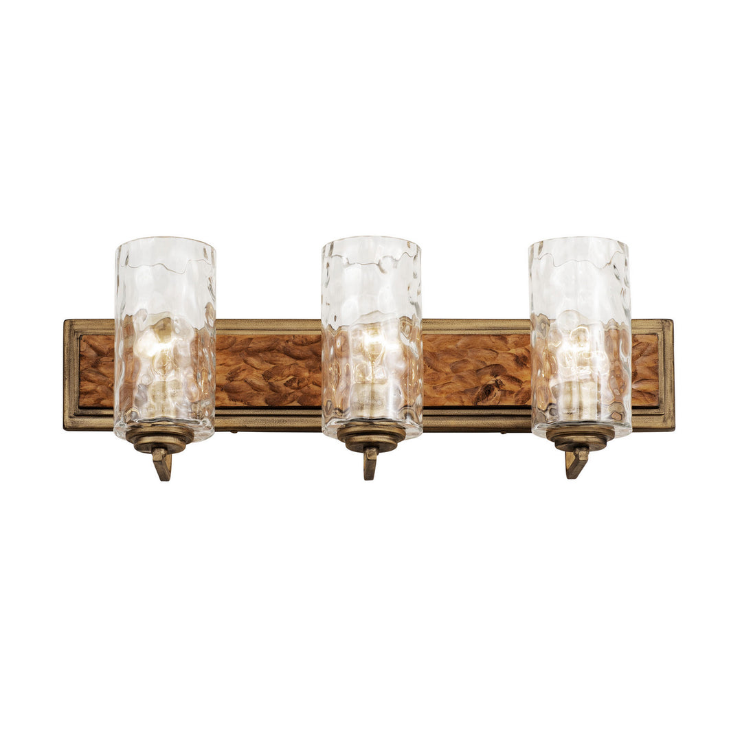 Varaluz Hammer Time 371B03HGC Bath Vanity Light 25 in. wide - Havana Gold/Cinnamon