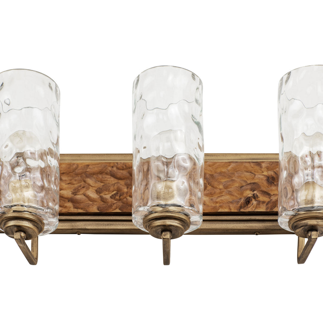 Varaluz Hammer Time 371B03HGC Bath Vanity Light 25 in. wide - Havana Gold/Cinnamon
