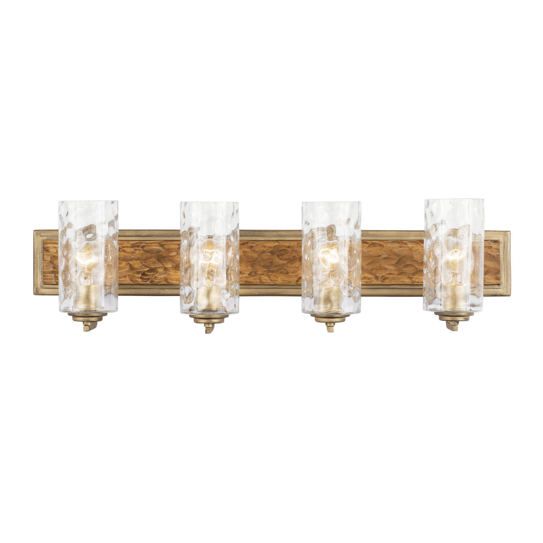 Varaluz Hammer Time 371B04HGC Bath Vanity Light 33 in. wide - Havana Gold/Cinnamon