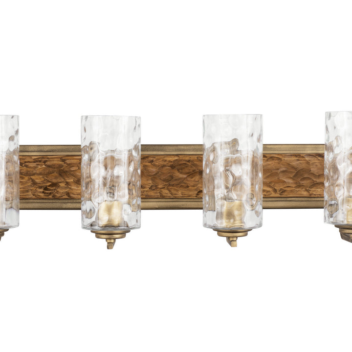 Varaluz Hammer Time 371B04HGC Bath Vanity Light 33 in. wide - Havana Gold/Cinnamon