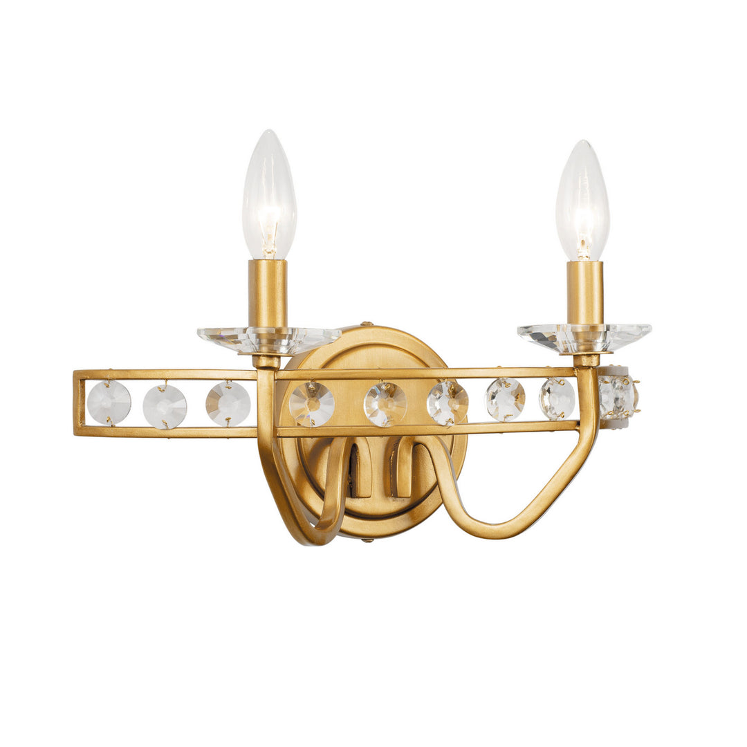 Varaluz Monroe 363B02AG Wall Sconce Light - Antique Gold