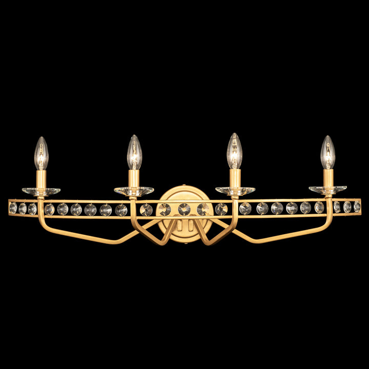 Varaluz Monroe 363B04AG Bath Vanity Light 31 in. wide - Antique Gold