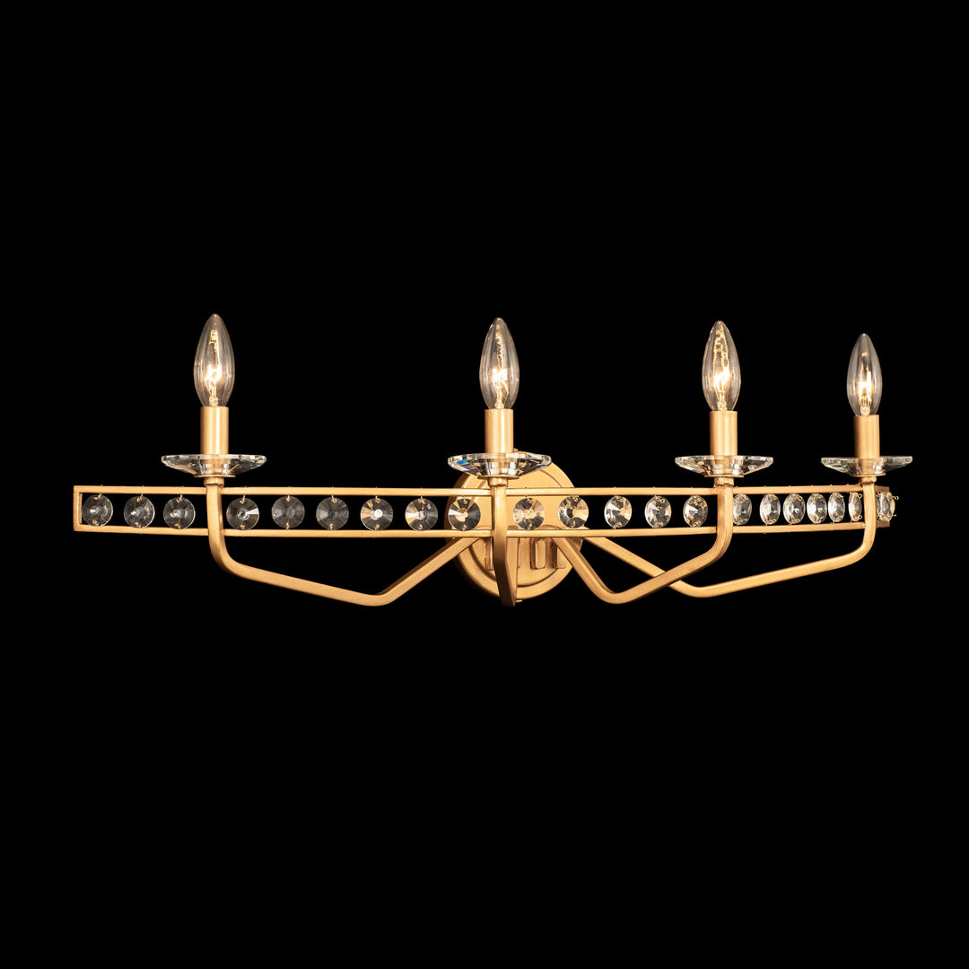 Varaluz Monroe 363B04AG Bath Vanity Light 31 in. wide - Antique Gold