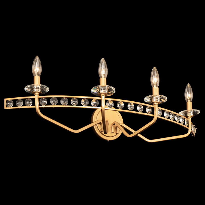 Varaluz Monroe 363B04AG Bath Vanity Light 31 in. wide - Antique Gold