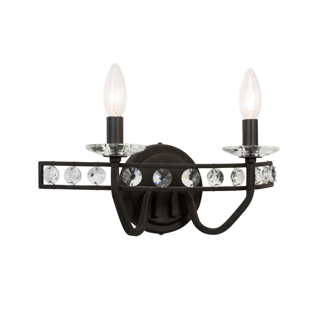 Varaluz Monroe 363B02CB Wall Sconce Light - Carbon