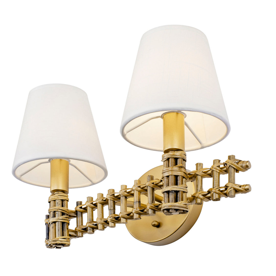 Varaluz Nevis 360B02FG Bath Vanity Light 14 in. wide - French Gold