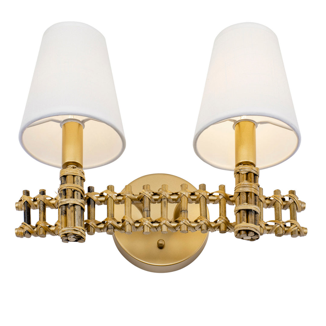 Varaluz Nevis 360B02FG Bath Vanity Light 14 in. wide - French Gold