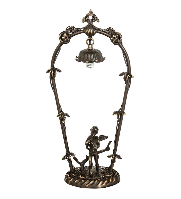 Meyda Tiffany Lighting 17428 Blue Cherub One Light Mini Lamp Lamp Brass - Antique