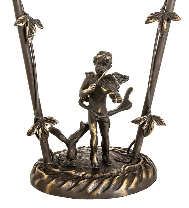 Meyda Tiffany Lighting 17428 Blue Cherub One Light Mini Lamp Lamp Brass - Antique