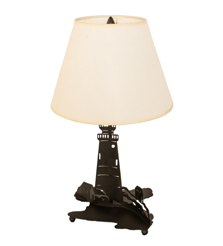 Meyda Tiffany Lighting 198178 Lighthouse Two Light Table Lamp Lamp Bronze / Dark