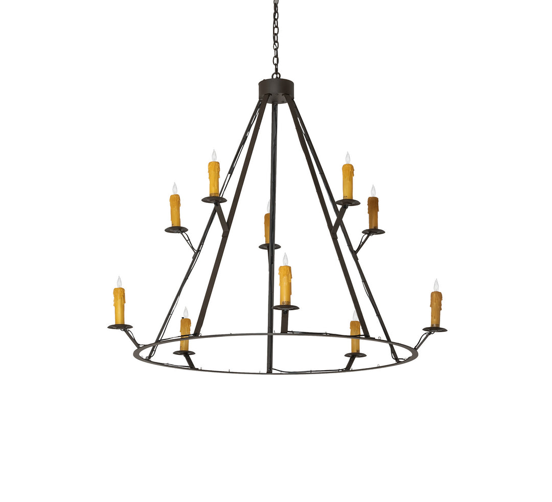 Meyda Tiffany Anthracite 245091 Chandelier Light - Oil Rubbed Bronze
