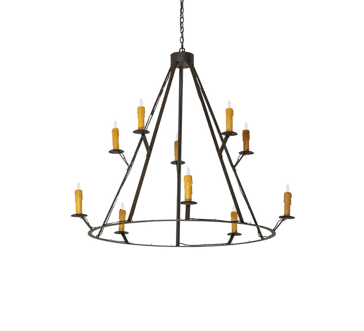 Meyda Tiffany Anthracite 245091 Chandelier Light - Oil Rubbed Bronze
