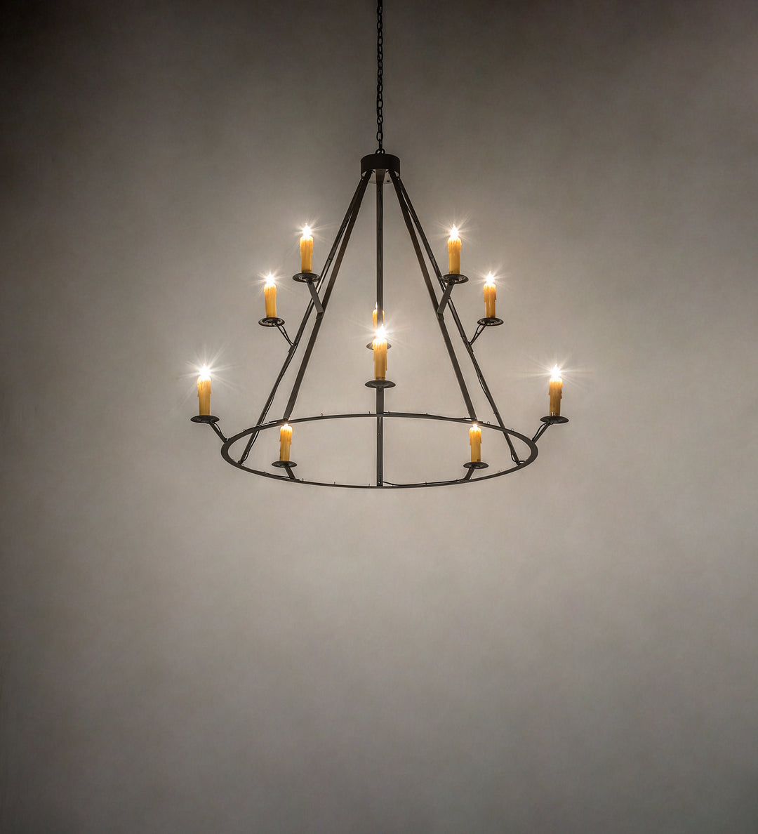 Meyda Tiffany Anthracite 245091 Chandelier Light - Oil Rubbed Bronze