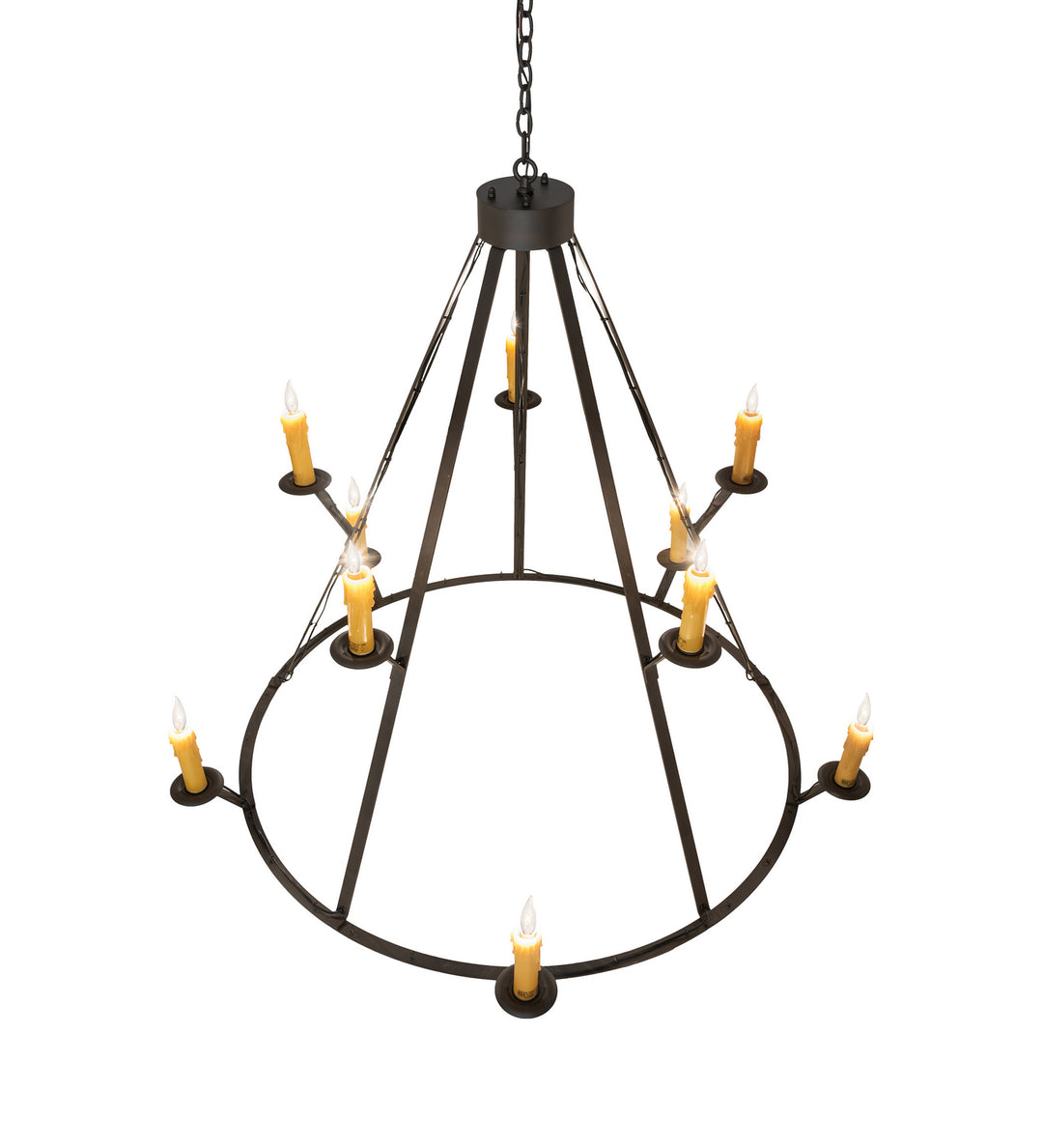 Meyda Tiffany Anthracite 245091 Chandelier Light - Oil Rubbed Bronze