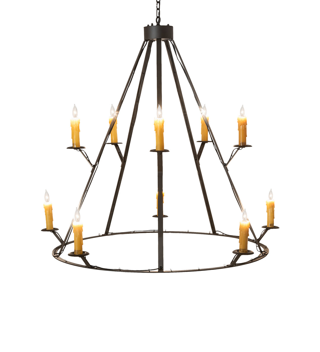 Meyda Tiffany Anthracite 245091 Chandelier Light - Oil Rubbed Bronze