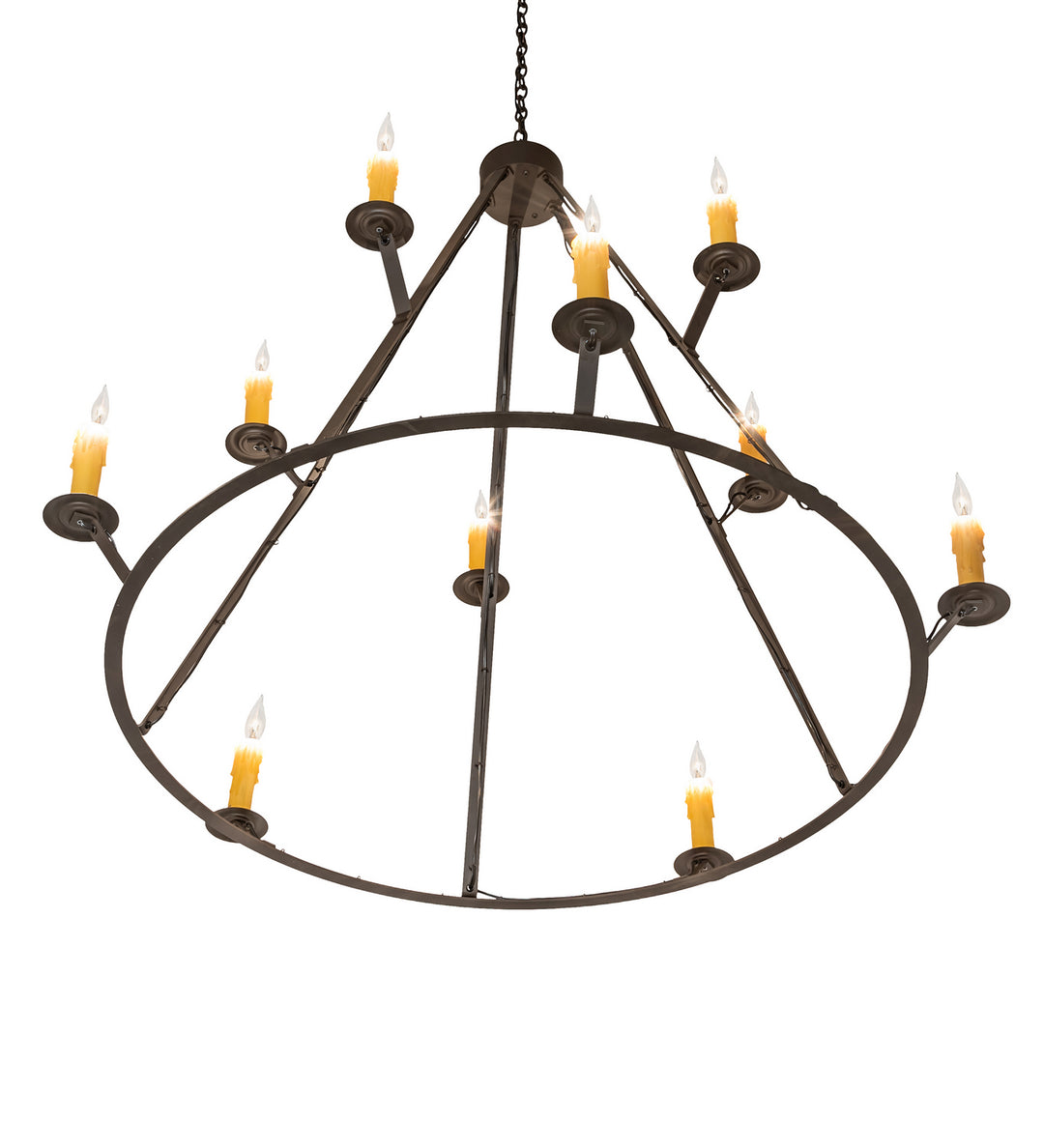 Meyda Tiffany Anthracite 245091 Chandelier Light - Oil Rubbed Bronze