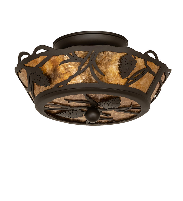 Meyda Tiffany Whispering Pines 251163 Ceiling Light - Oil Rubbed Bronze