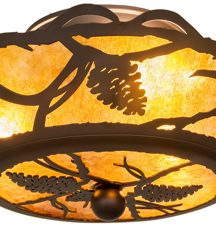 Meyda Tiffany Whispering Pines 251163 Ceiling Light - Oil Rubbed Bronze