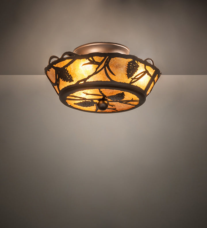 Meyda Tiffany Whispering Pines 251163 Ceiling Light - Oil Rubbed Bronze