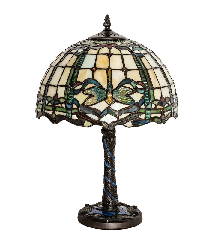 Meyda Tiffany Lighting 251918 Dragonfly One Light Table Lamp Lamp Bronze / Dark