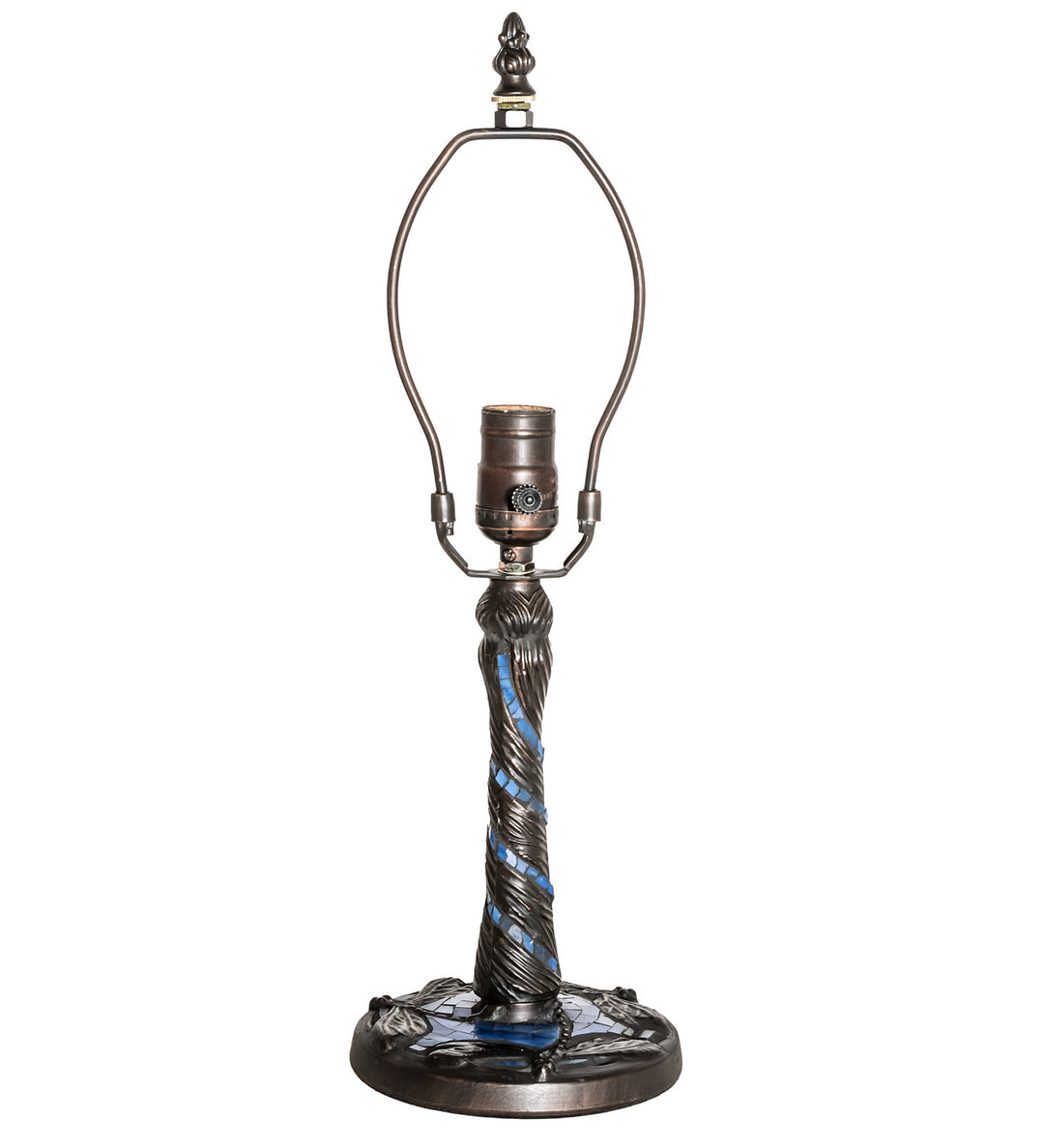 Meyda Tiffany Lighting 251918 Dragonfly One Light Table Lamp Lamp Bronze / Dark
