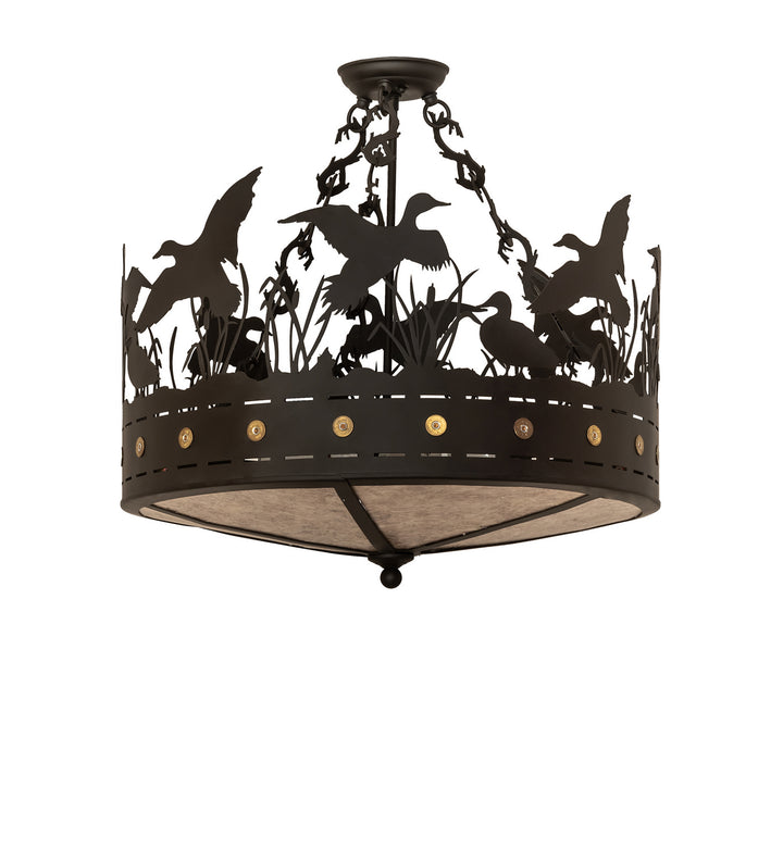 Meyda Tiffany Ducks In Flight 252143 Pendant Light - Oil Rubbed Bronze