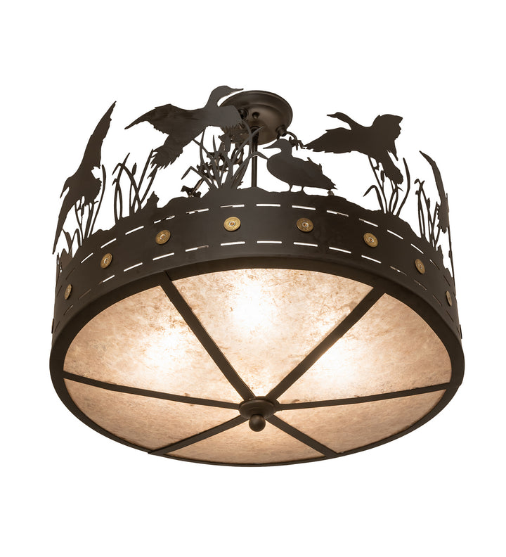 Meyda Tiffany Ducks In Flight 252143 Pendant Light - Oil Rubbed Bronze