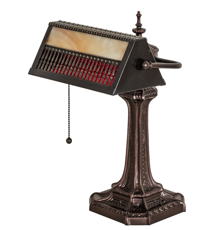 Meyda Tiffany Lighting 252221 Gothic One Light Banker's Lamp Lamp Bronze / Dark