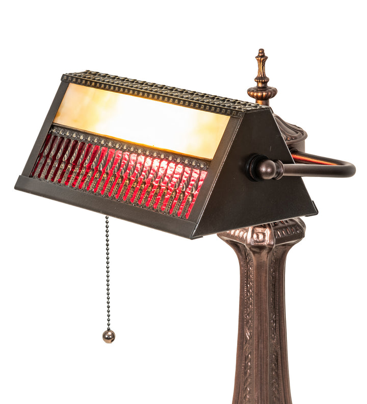 Meyda Tiffany Lighting 252221 Gothic One Light Banker's Lamp Lamp Bronze / Dark