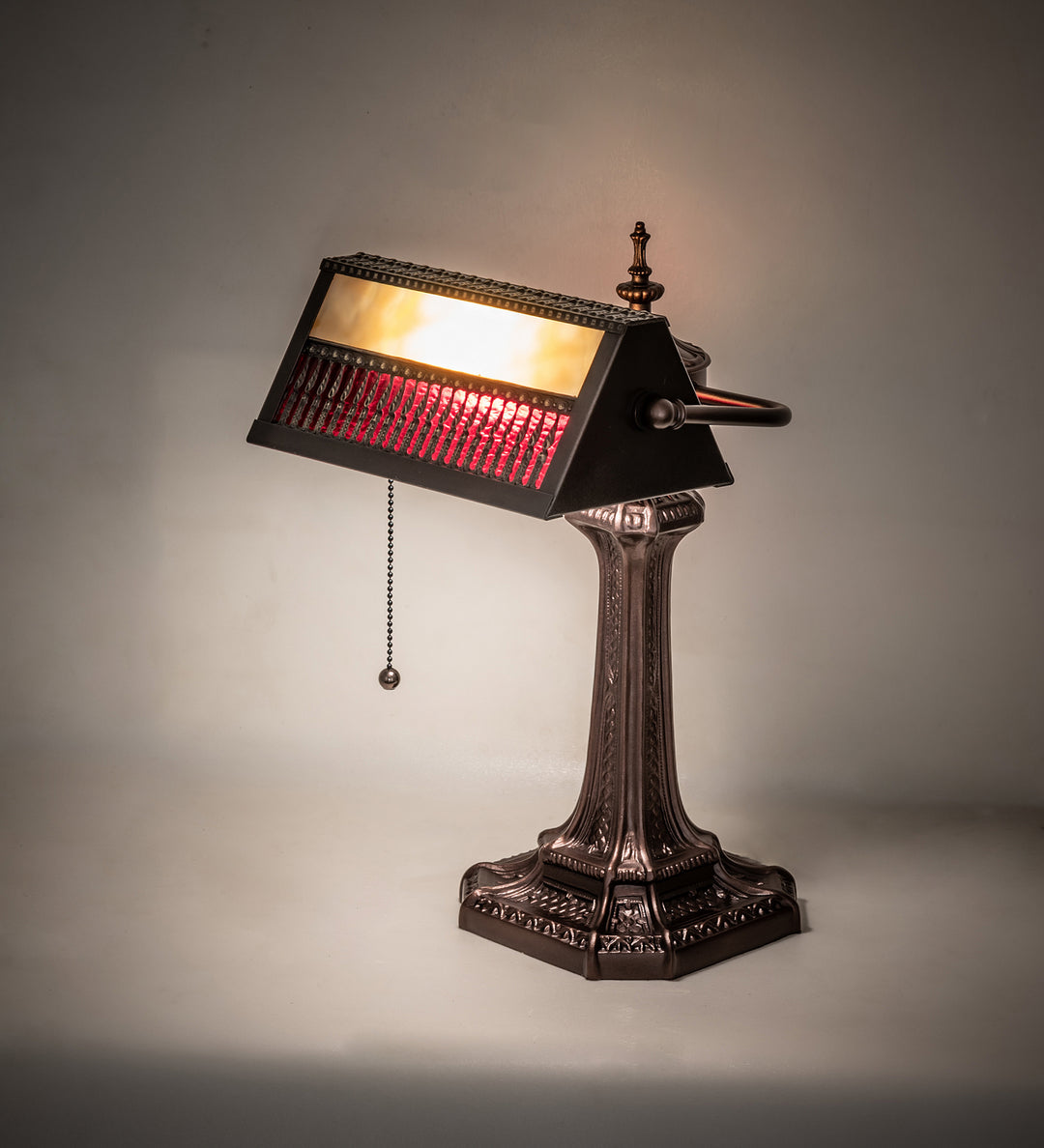 Meyda Tiffany Lighting 252221 Gothic One Light Banker's Lamp Lamp Bronze / Dark