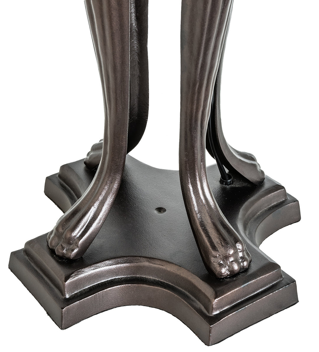 Meyda Tiffany Lighting 252829 Romance Rose Three Light Table Lamp Lamp Bronze / Dark