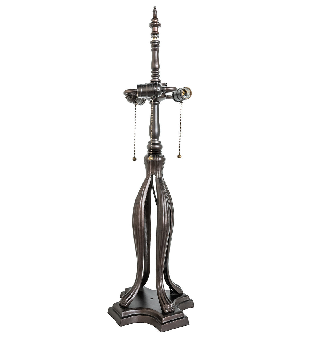 Meyda Tiffany Lighting 252829 Romance Rose Three Light Table Lamp Lamp Bronze / Dark