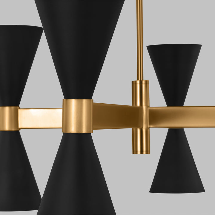 Visual Comfort Studio Albertine AEC1068MBK Chandelier Light - Midnight Black