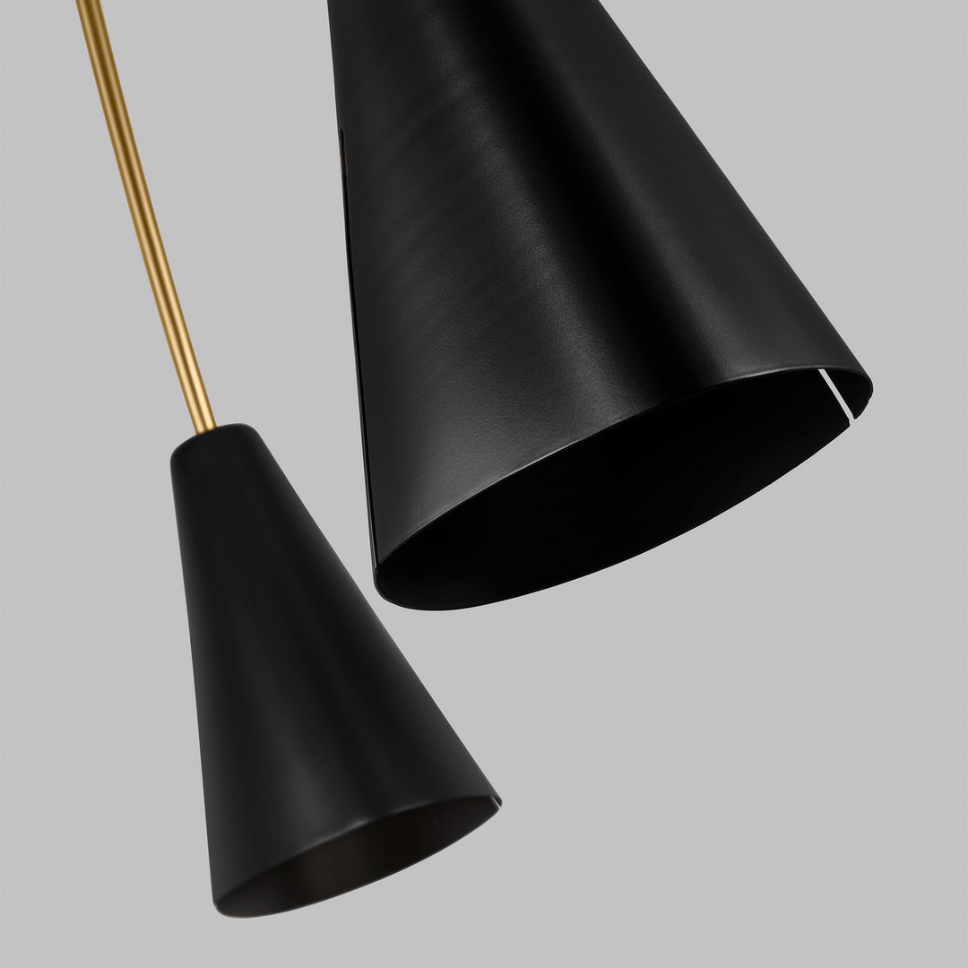 Visual Comfort Studio Cambre KC1102MBKBBS-L1 Pendant Light - Midnight Black and Burnished Brass