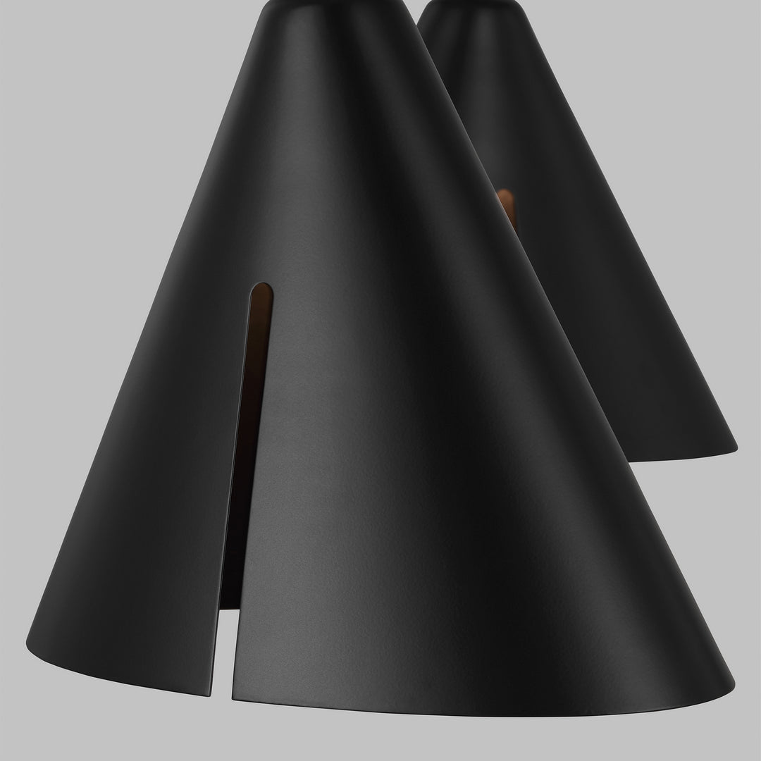 Visual Comfort Studio Cambre KC1113MBKBBS-L1 Chandelier Light - Midnight Black and Burnished Brass
