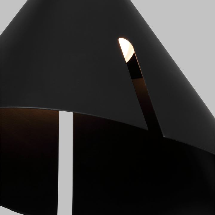 Visual Comfort Studio Cambre KP1121MBKBBS-L1 Pendant Light - Midnight Black and Burnished Brass