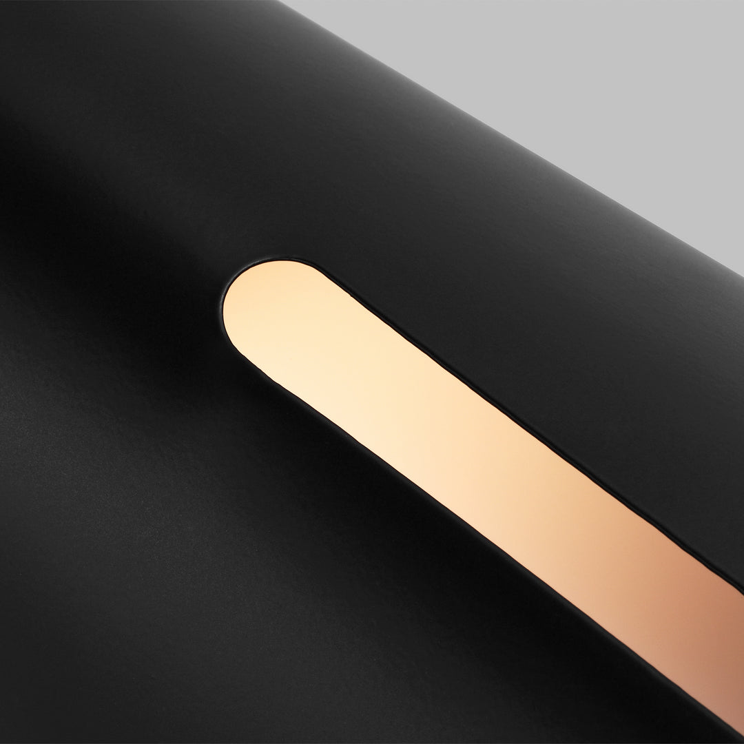 Visual Comfort Studio Cambre KW1141MBKBBS-L1 Wall Light - Midnight Black and Burnished Brass