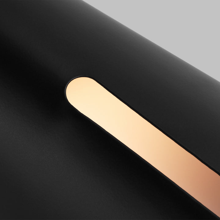 Visual Comfort Studio Cambre KW1141MBKBBS-L1 Wall Light - Midnight Black and Burnished Brass