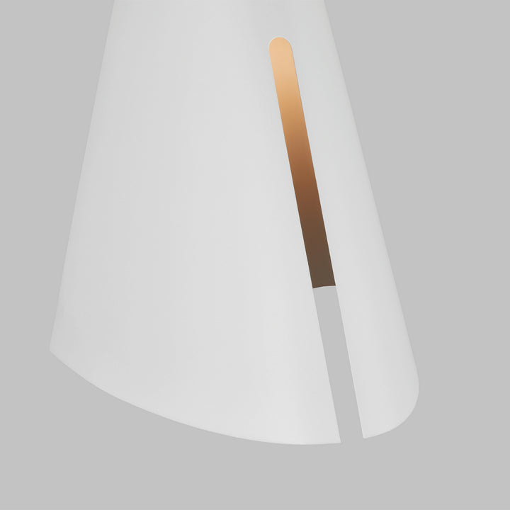 Visual Comfort Studio Cambre KW1141MWTBBS-L1 Wall Light - Matte White and Burnished Brass