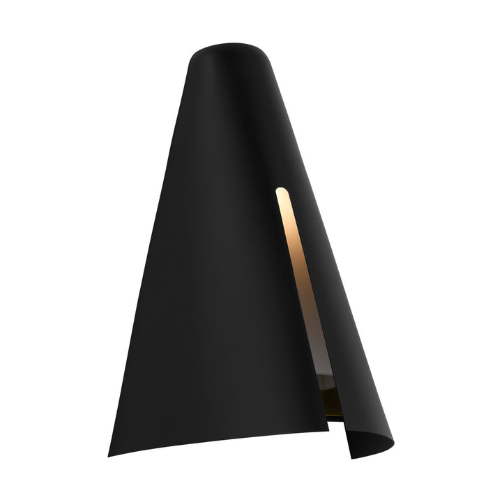 Visual Comfort Studio Cambre KW1151MBKBBS-L1 Wall Light - Midnight Black and Burnished Brass