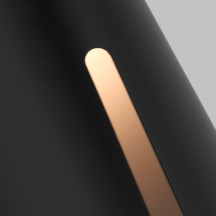 Visual Comfort Studio Cambre KW1151MBKBBS-L1 Wall Light - Midnight Black and Burnished Brass