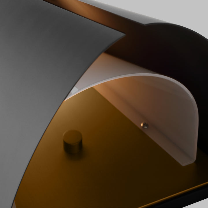 Visual Comfort Studio Cambre KW1151MBKBBS-L1 Wall Light - Midnight Black and Burnished Brass