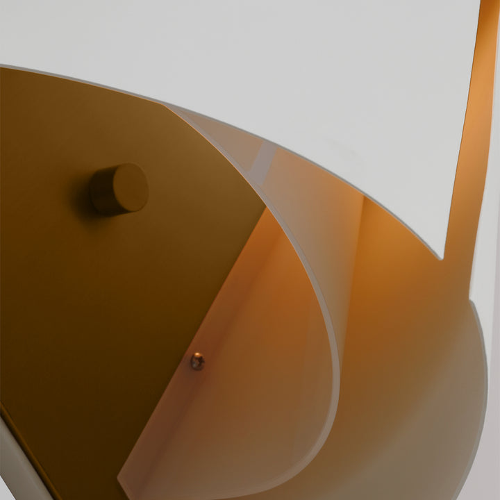 Visual Comfort Studio Cambre KW1151MWTBBS-L1 Wall Light - Matte White and Burnished Brass